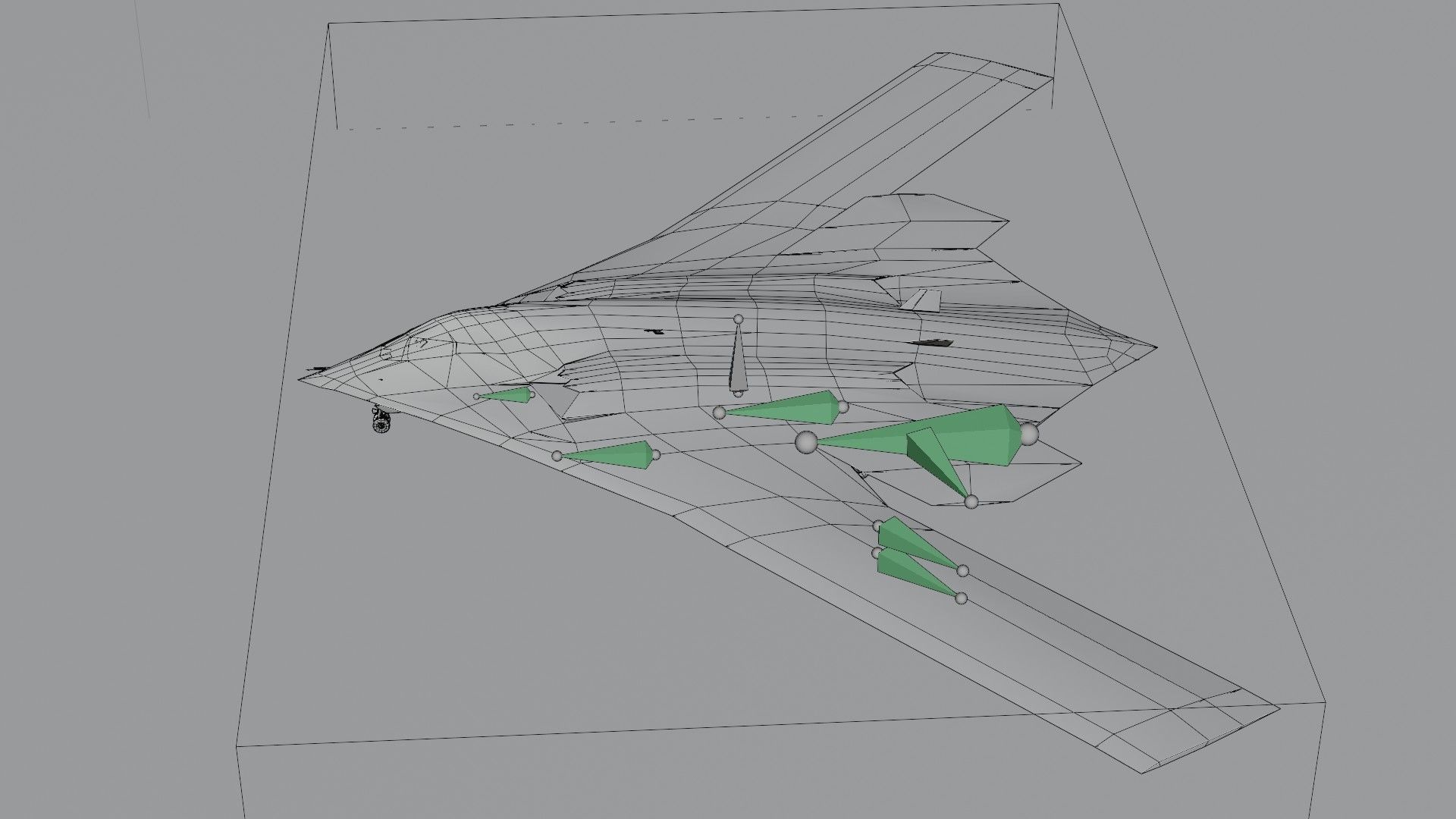 Xian H-20 stealth bomber Low-poly 3D model_22