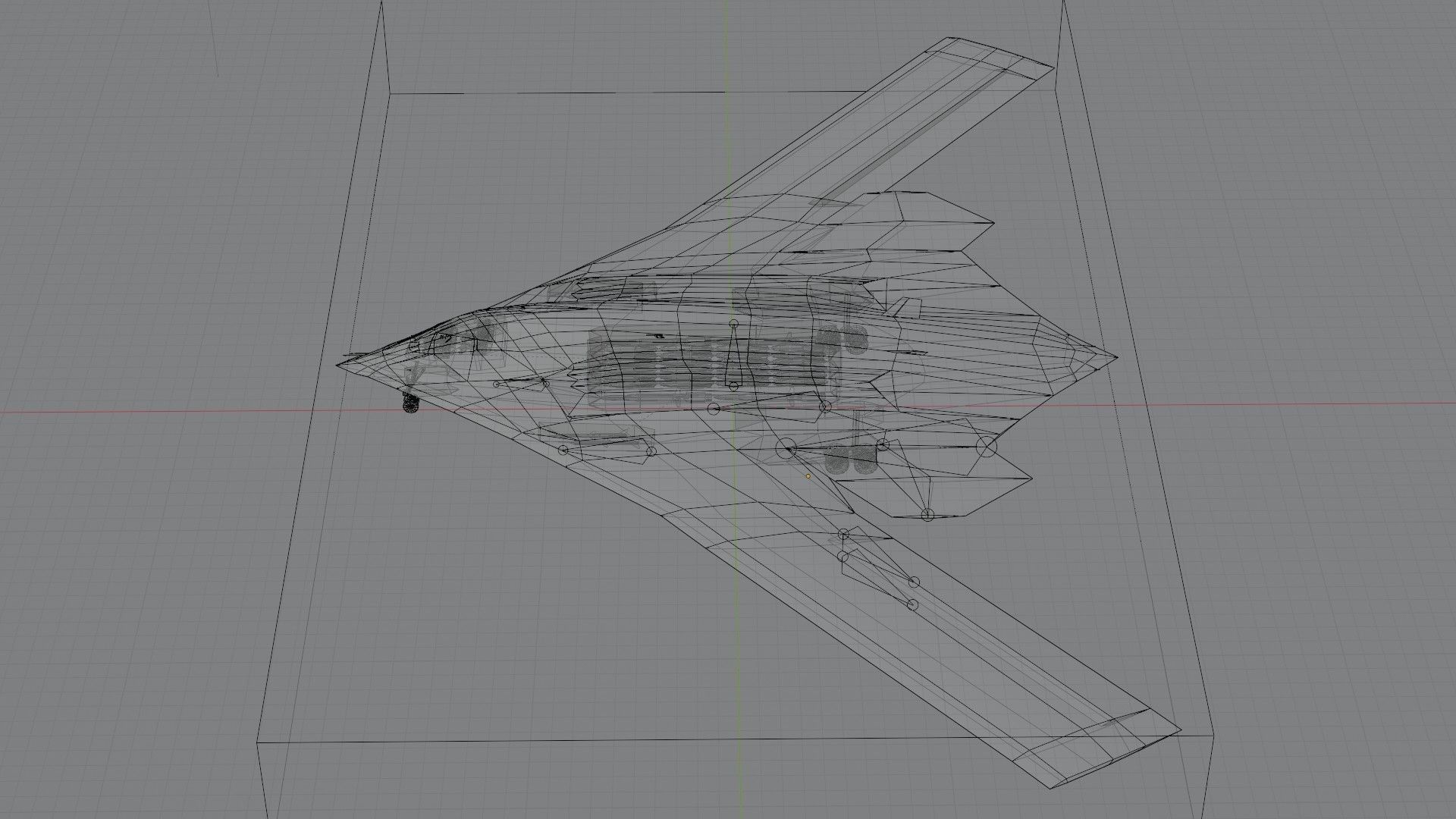 Xian H-20 stealth bomber Low-poly 3D model_4