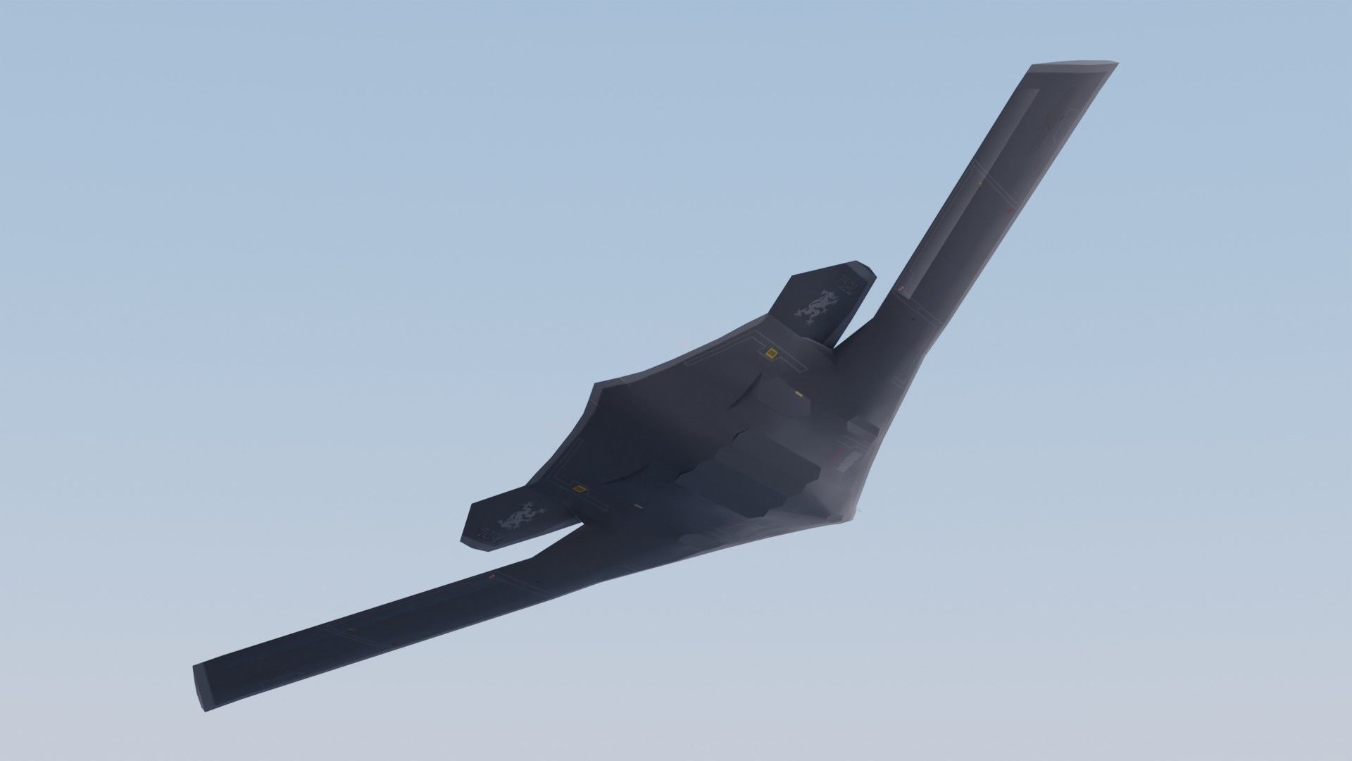 Xian H-20 stealth bomber Low-poly 3D model_14