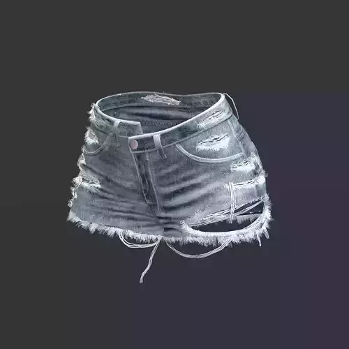 Womens Thorn Shorts Low-poly 3D model