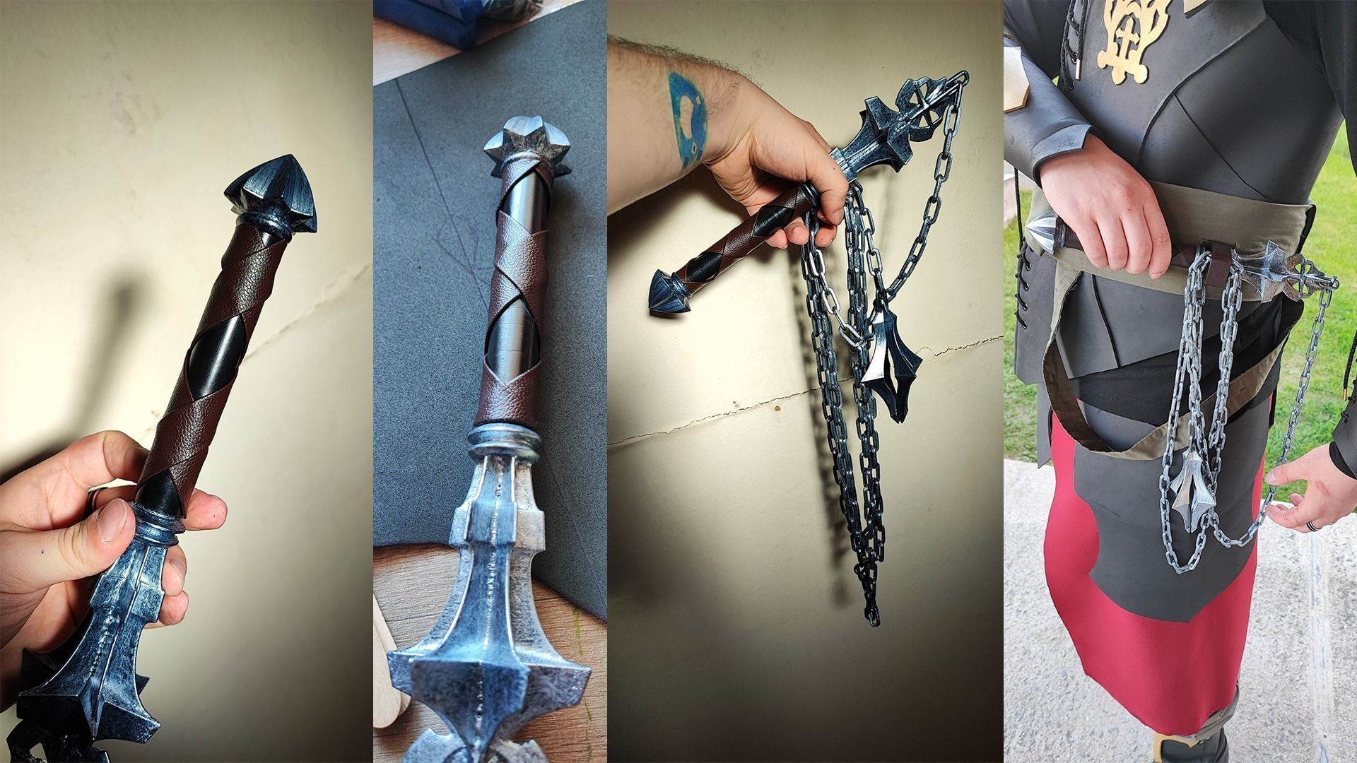 Netflix Castlevania Trevor Belmont Morning Star Whip 3D print model_6