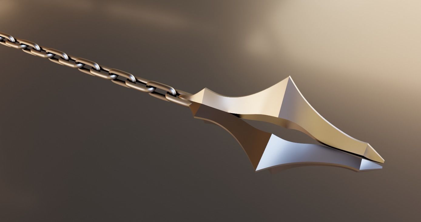 Netflix Castlevania Trevor Belmont Morning Star Whip 3D print model_3