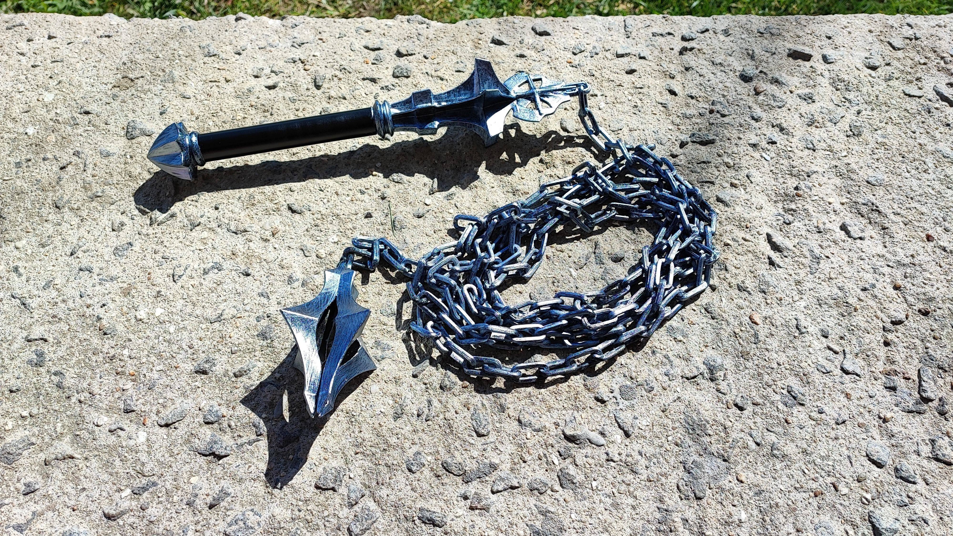 Netflix Castlevania Trevor Belmont Morning Star Whip 3D print model_5