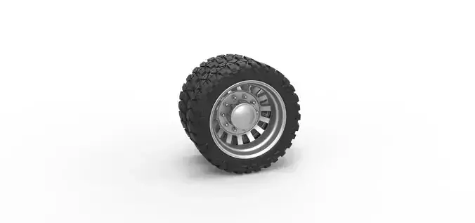 Rear semi wheel for pickup V16 Scale 1 to 25