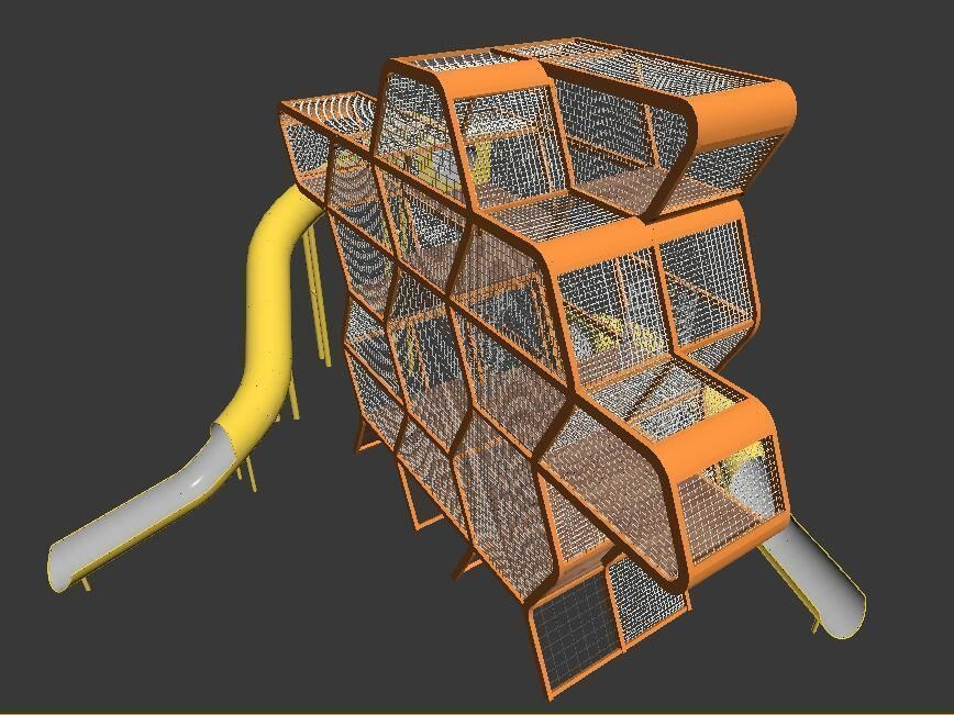 Beehive maze playground 3D model_7