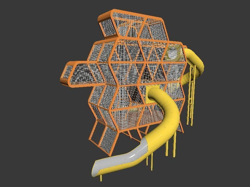 Beehive maze playground 3D model_5