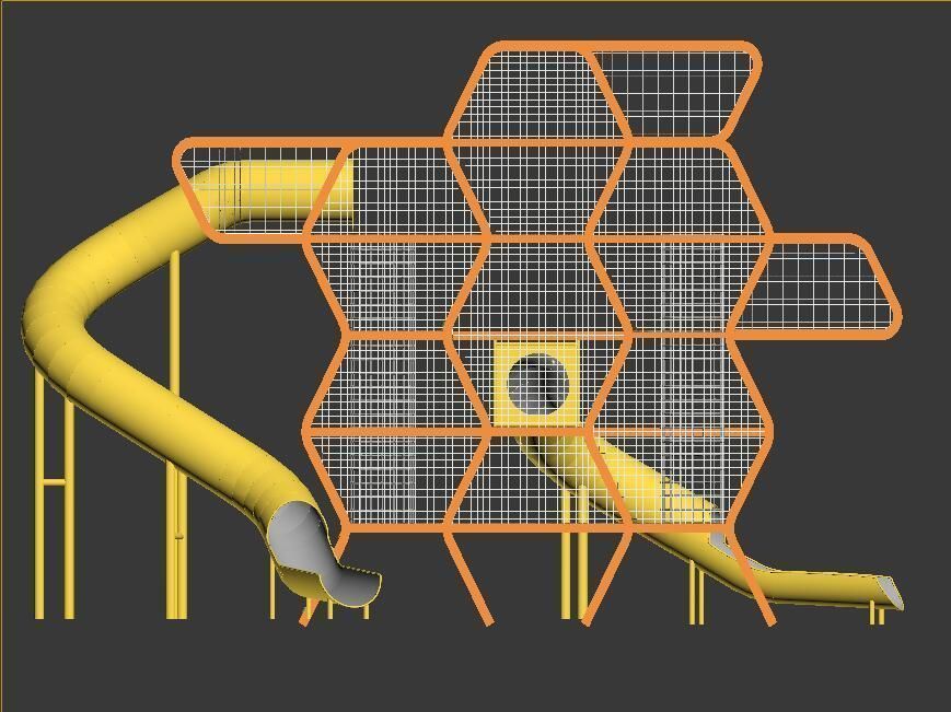 Beehive maze playground 3D model_2