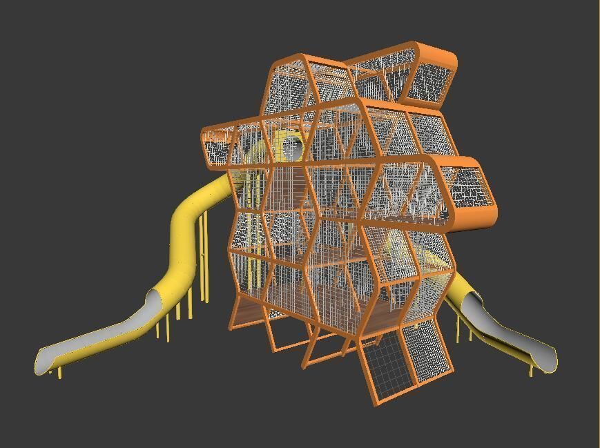 Beehive maze playground 3D model_4