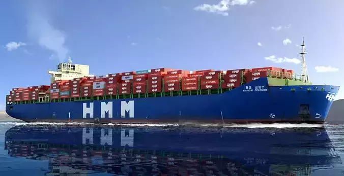 2 types Container ships  3D Model Collection