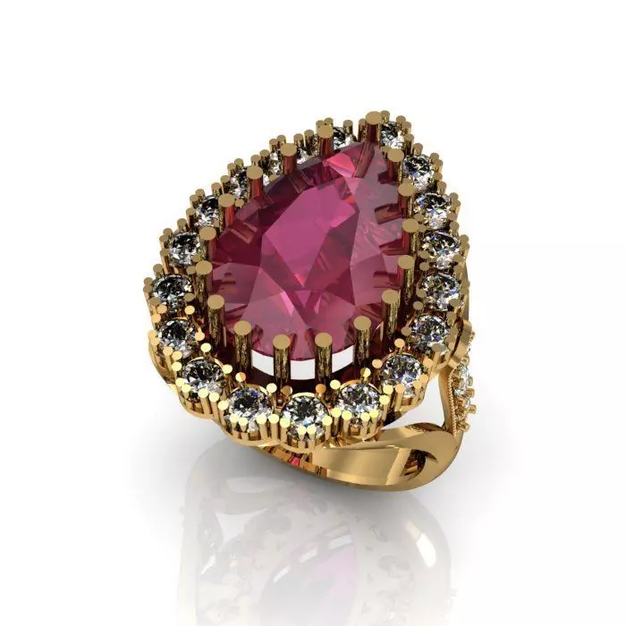 ruby daimond ring 3D print model