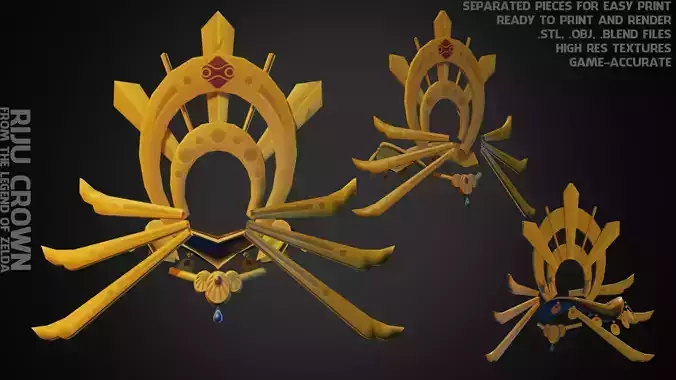 The Legend of Zelda Riju Crown for Cosplay 3D print model