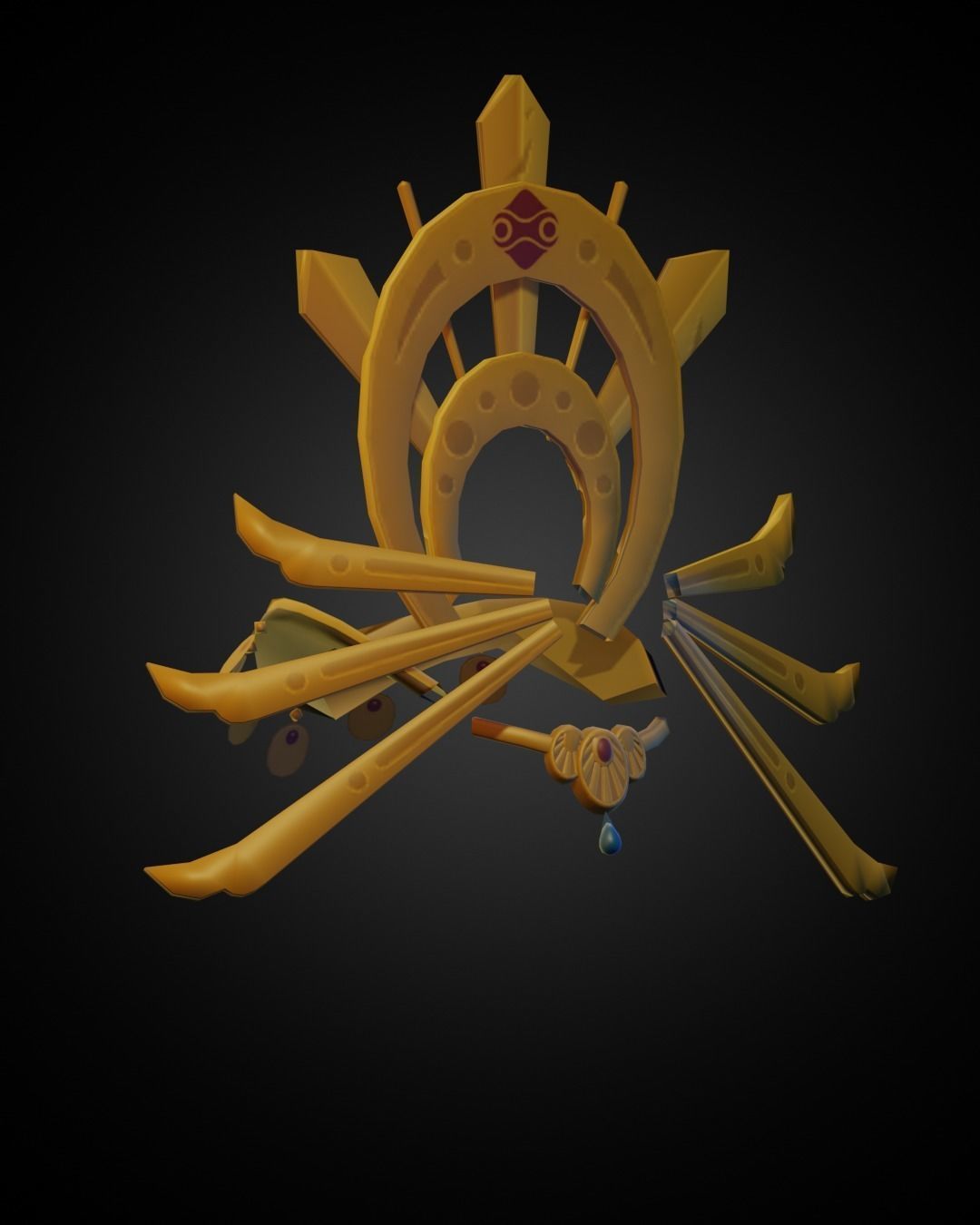The Legend of Zelda Riju Crown for Cosplay 3D print model_8