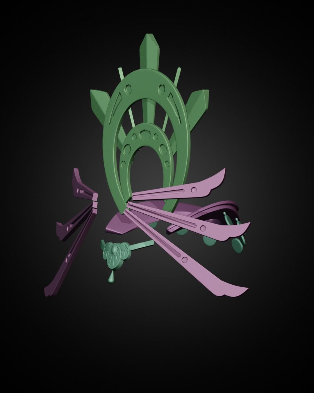 The Legend of Zelda Riju Crown for Cosplay 3D print model_10