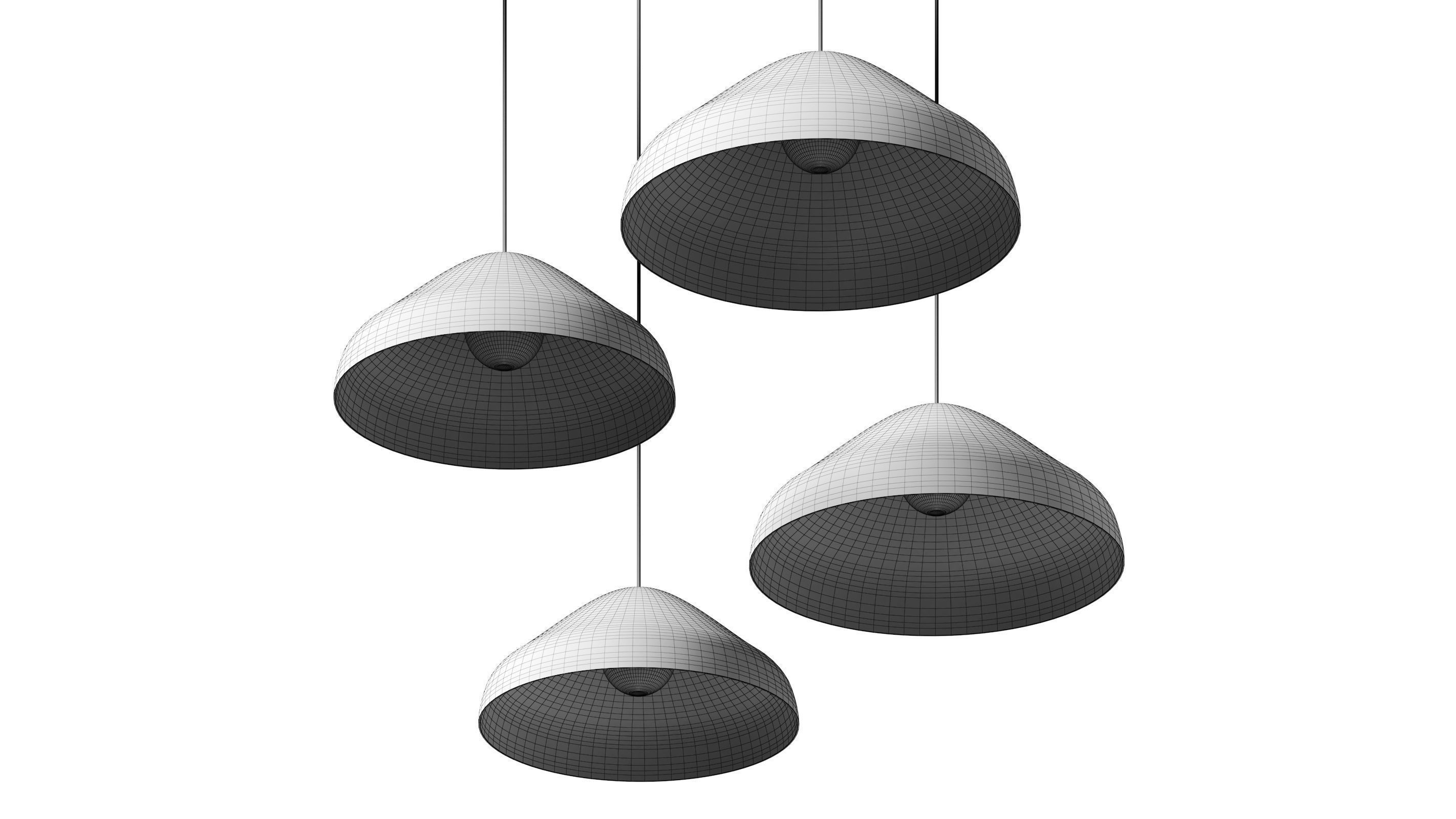 Pao Glass Pendant By Hay 3D model_3