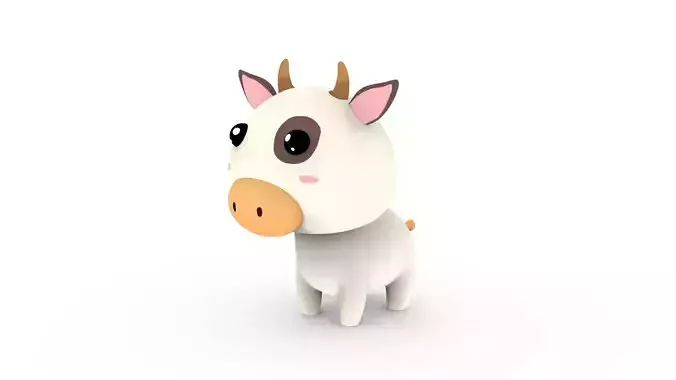 Cartoon Cow v001 character
