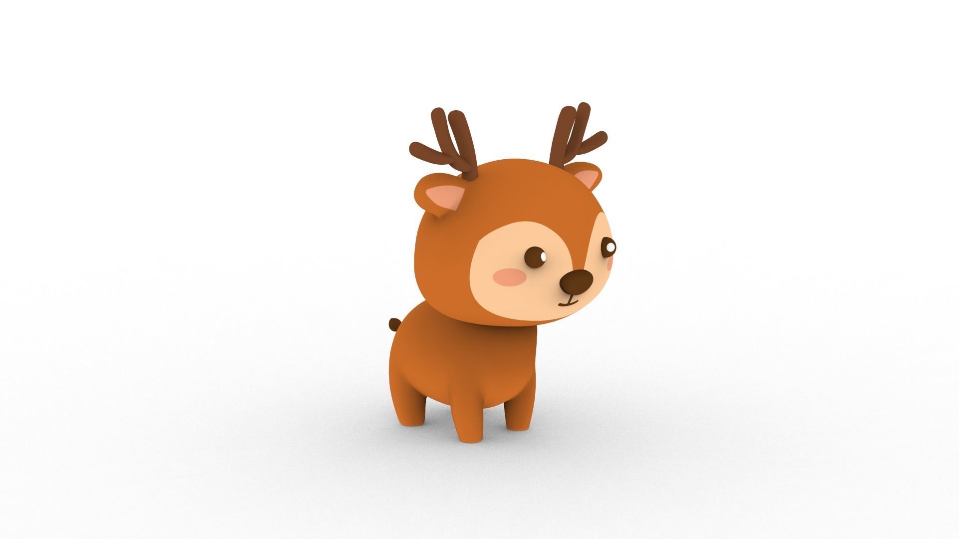 Cartoon Deer v001 character 3D model_11