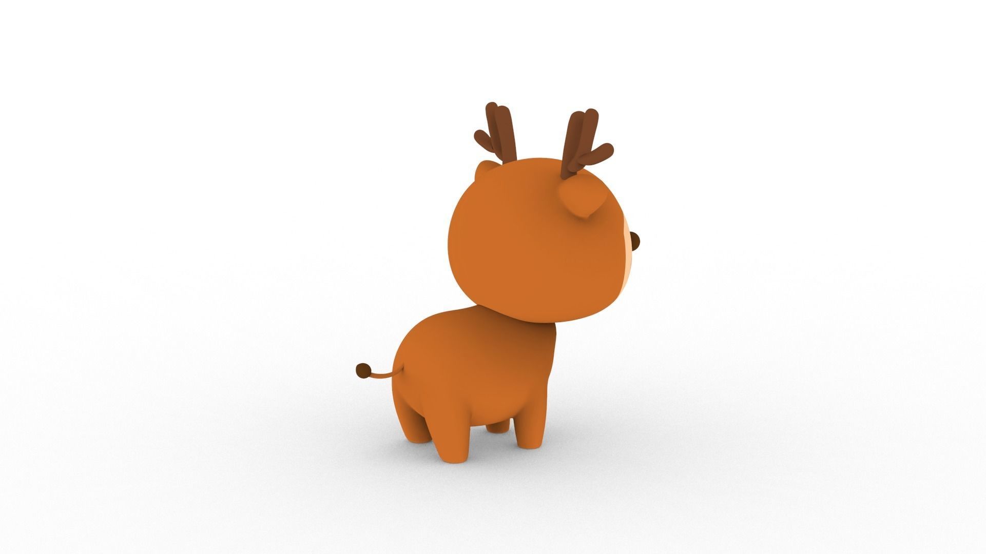 Cartoon Deer v001 character 3D model_8