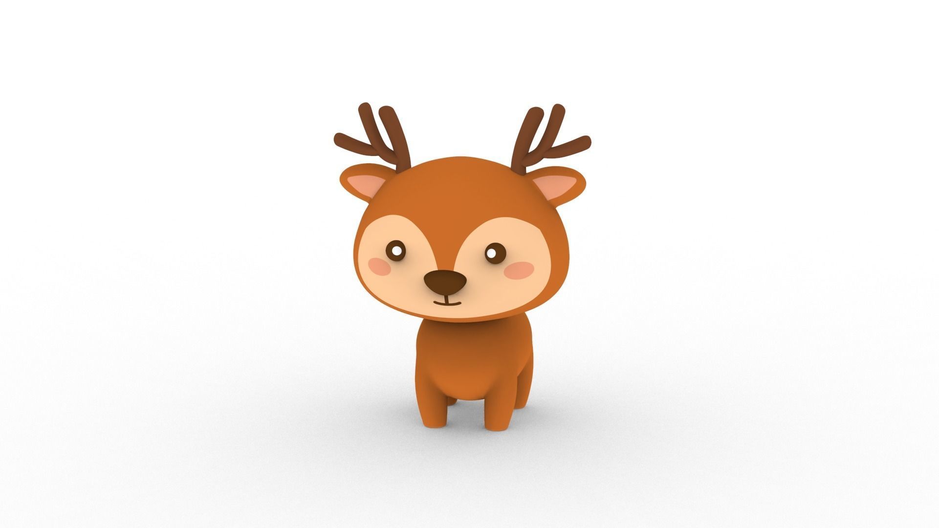 Cartoon Deer v001 character 3D model_13