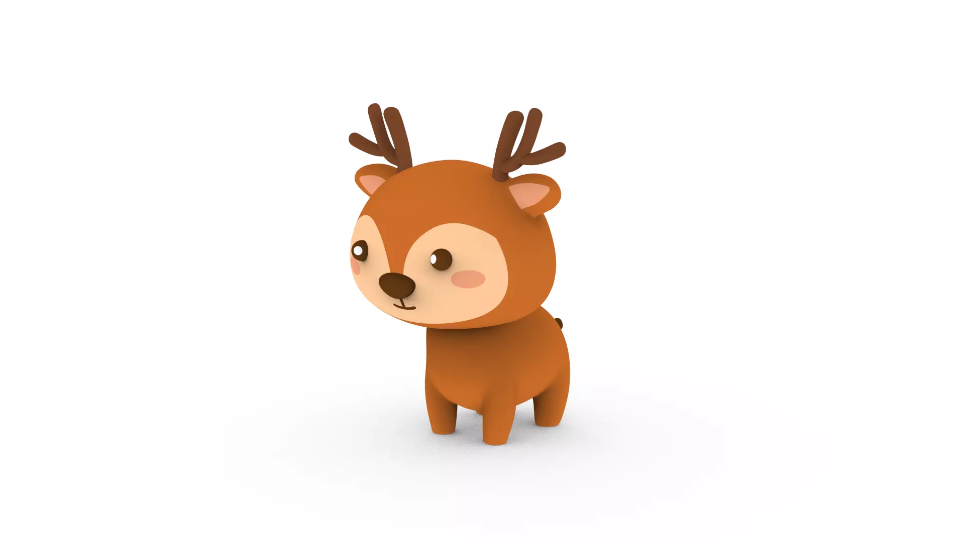 Cartoon Deer v001 character 3D model_0