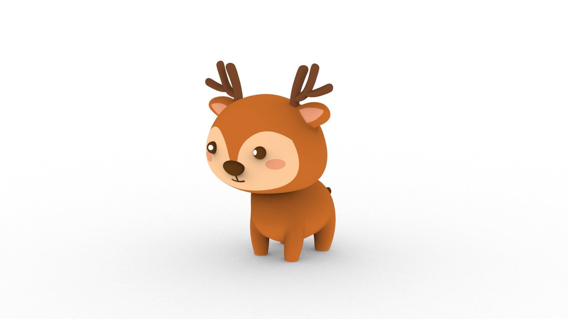 Cartoon Deer v001 character 3D model_14