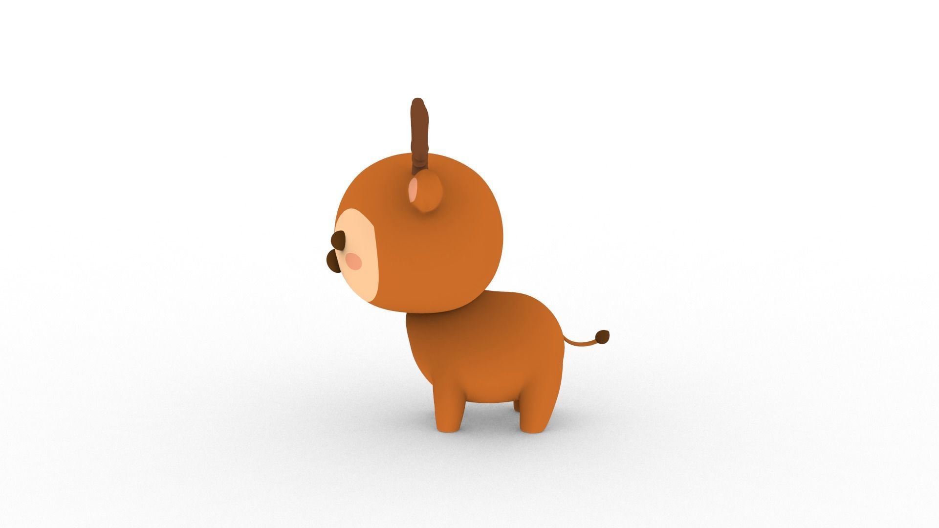 Cartoon Deer v001 character 3D model_2
