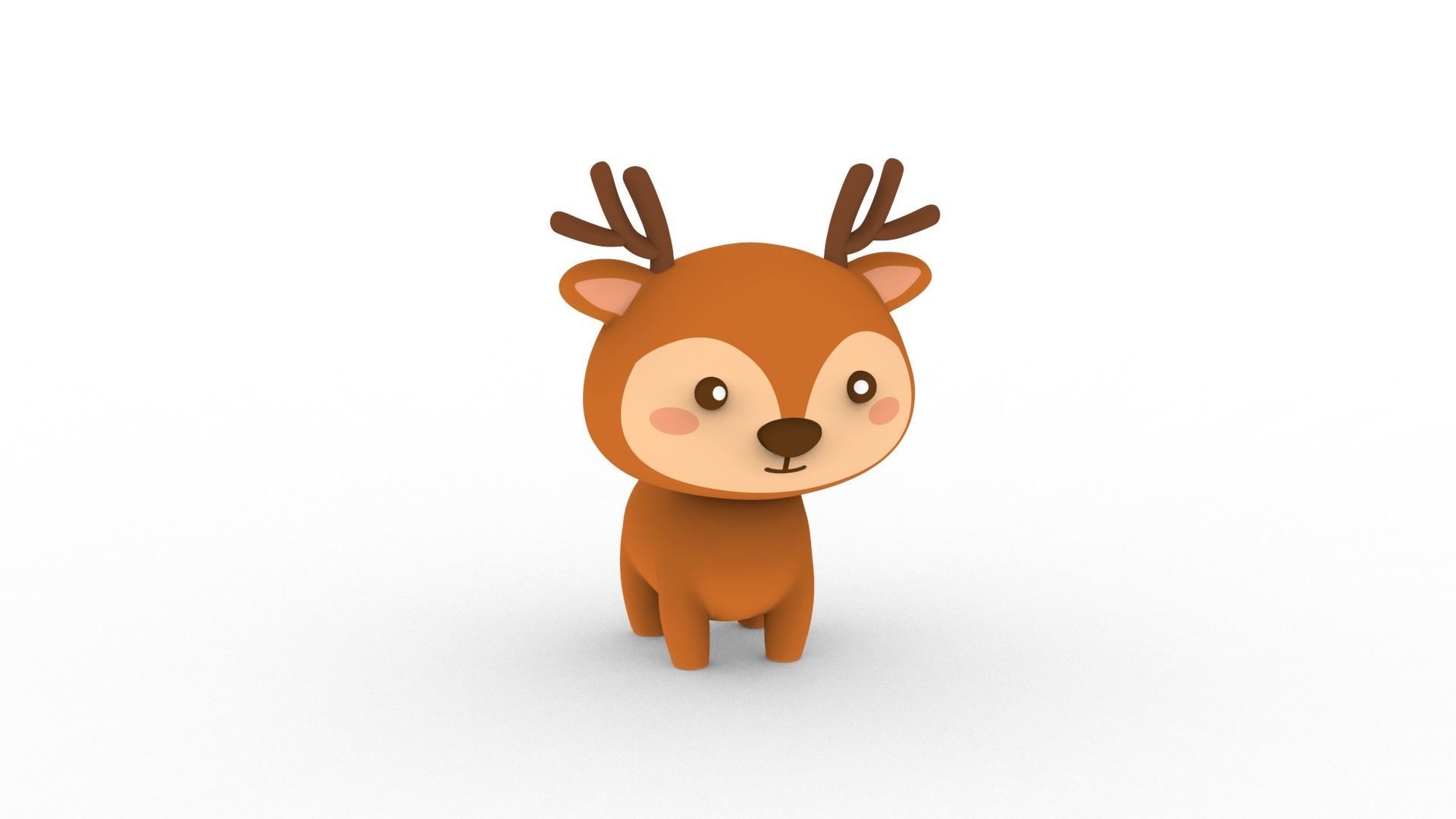 Cartoon Deer v001 character 3D model_12