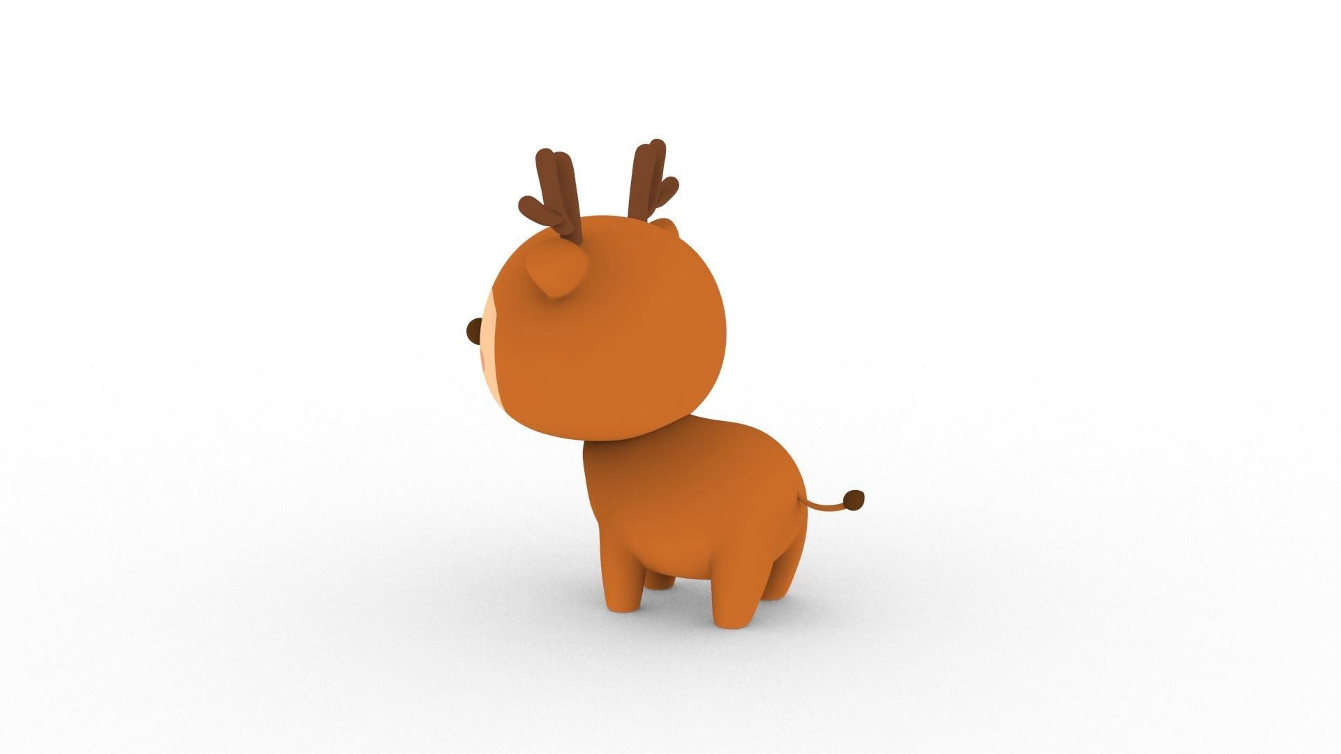 Cartoon Deer v001 character 3D model_3