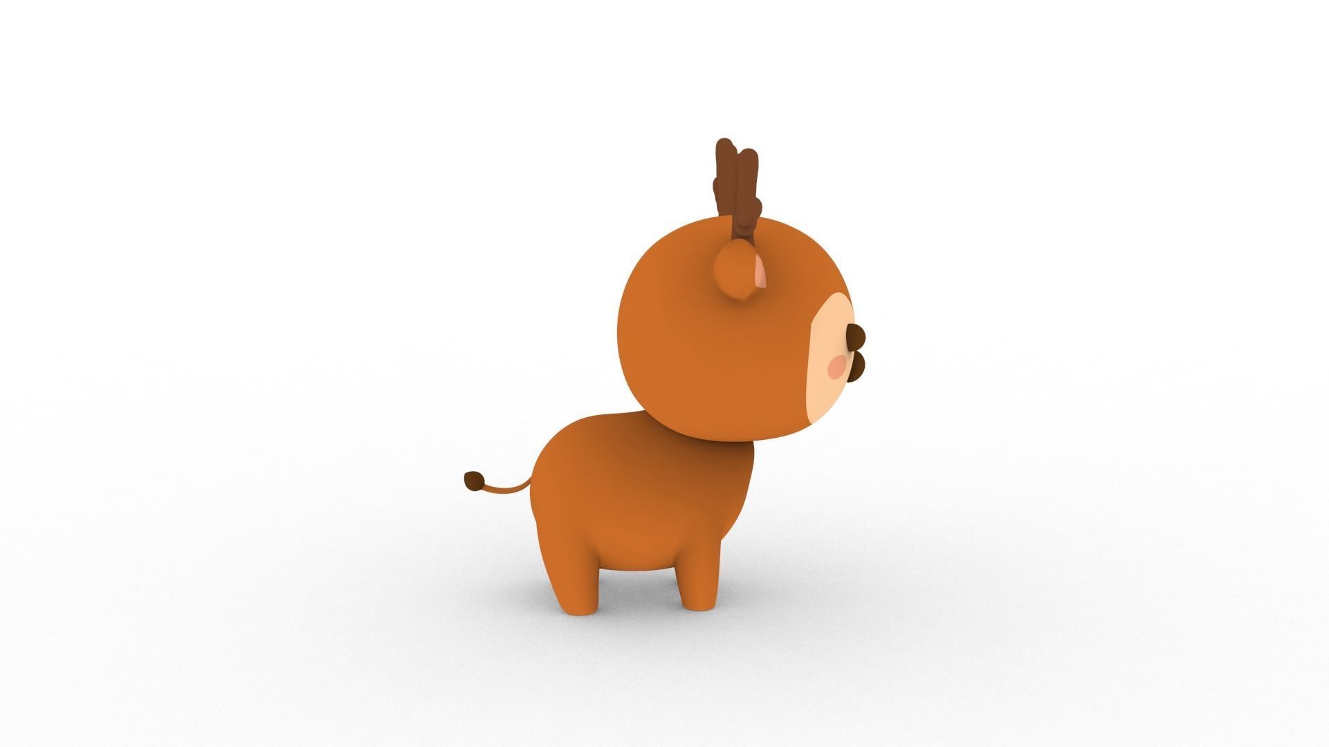 Cartoon Deer v001 character 3D model_9