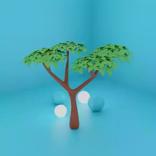 Tree animation for low poly 3e Free low-poly 3D model