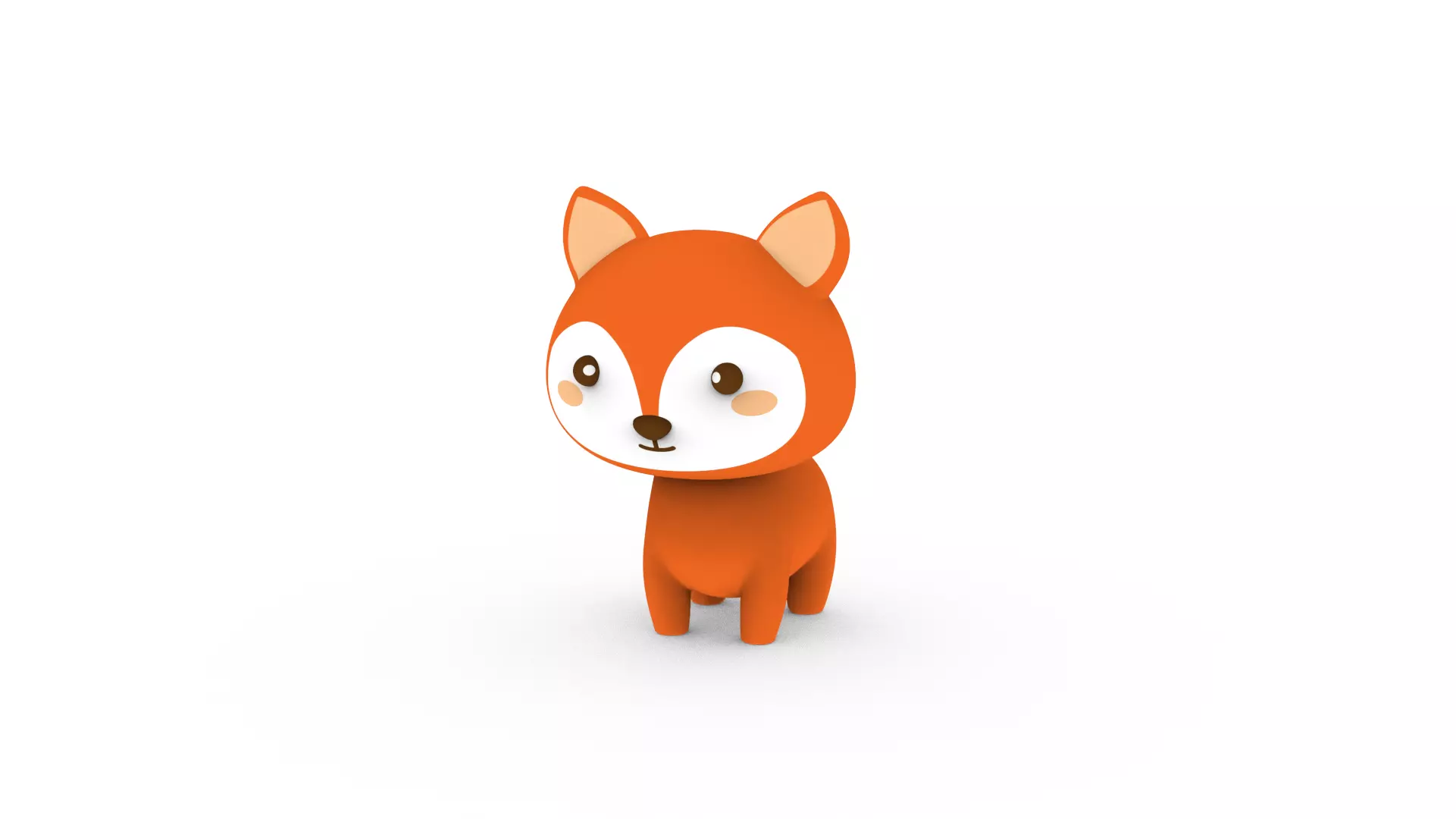 Cartoon Fox v001 character 3D model_0