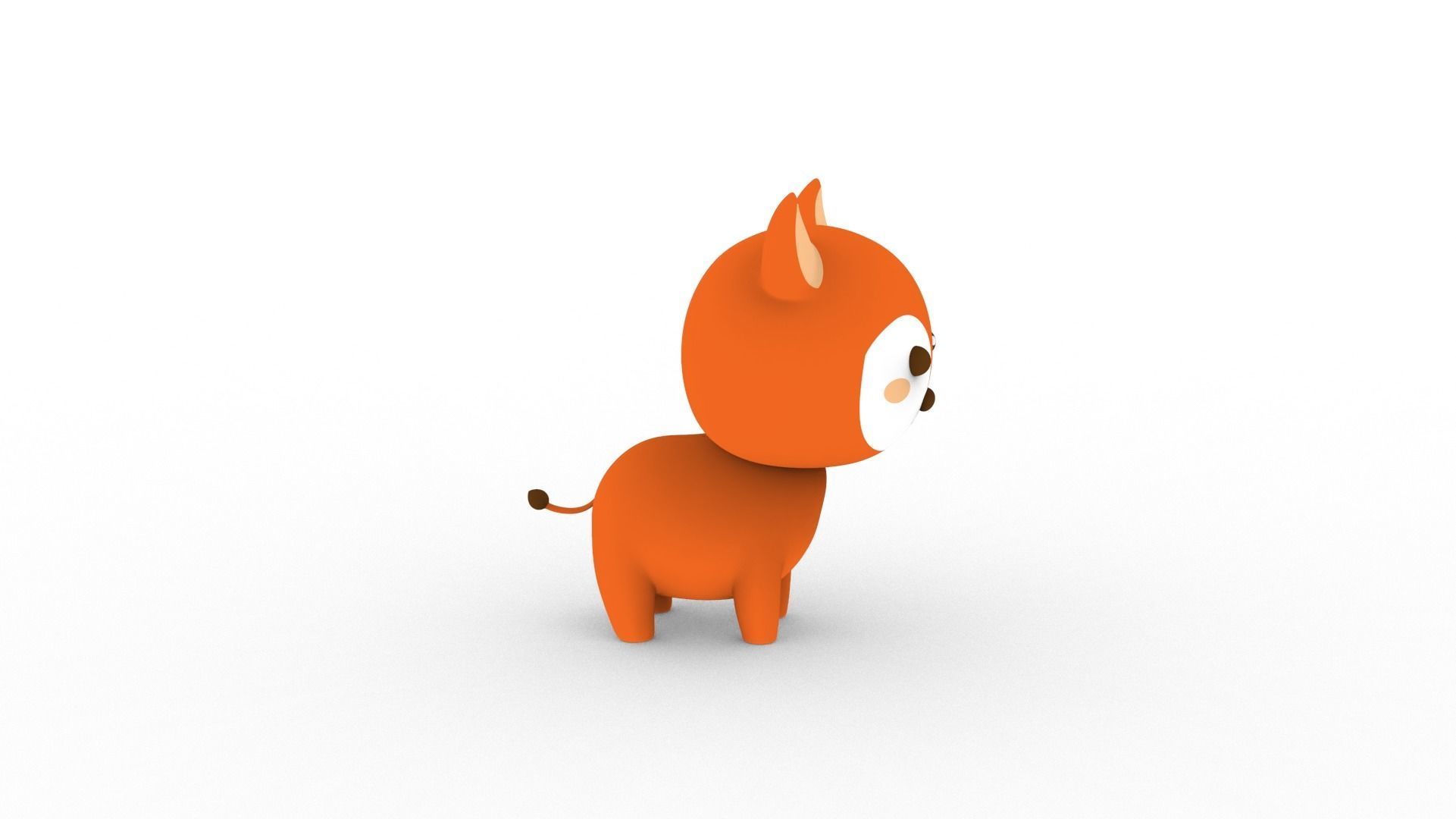 Cartoon Fox v001 character 3D model_10
