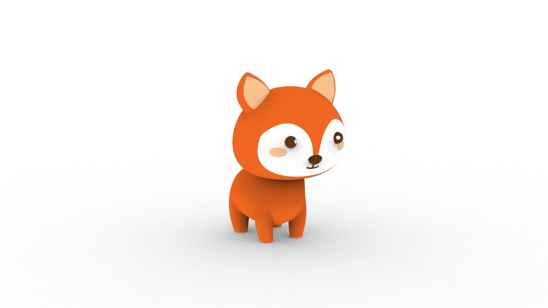 Cartoon Fox v001 character 3D model_12