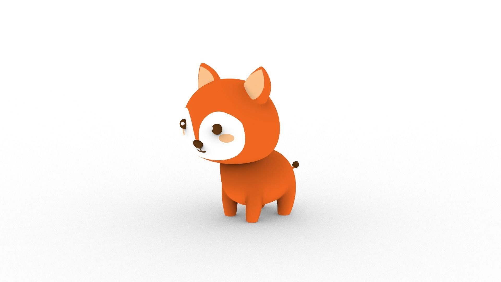 Cartoon Fox v001 character 3D model_1