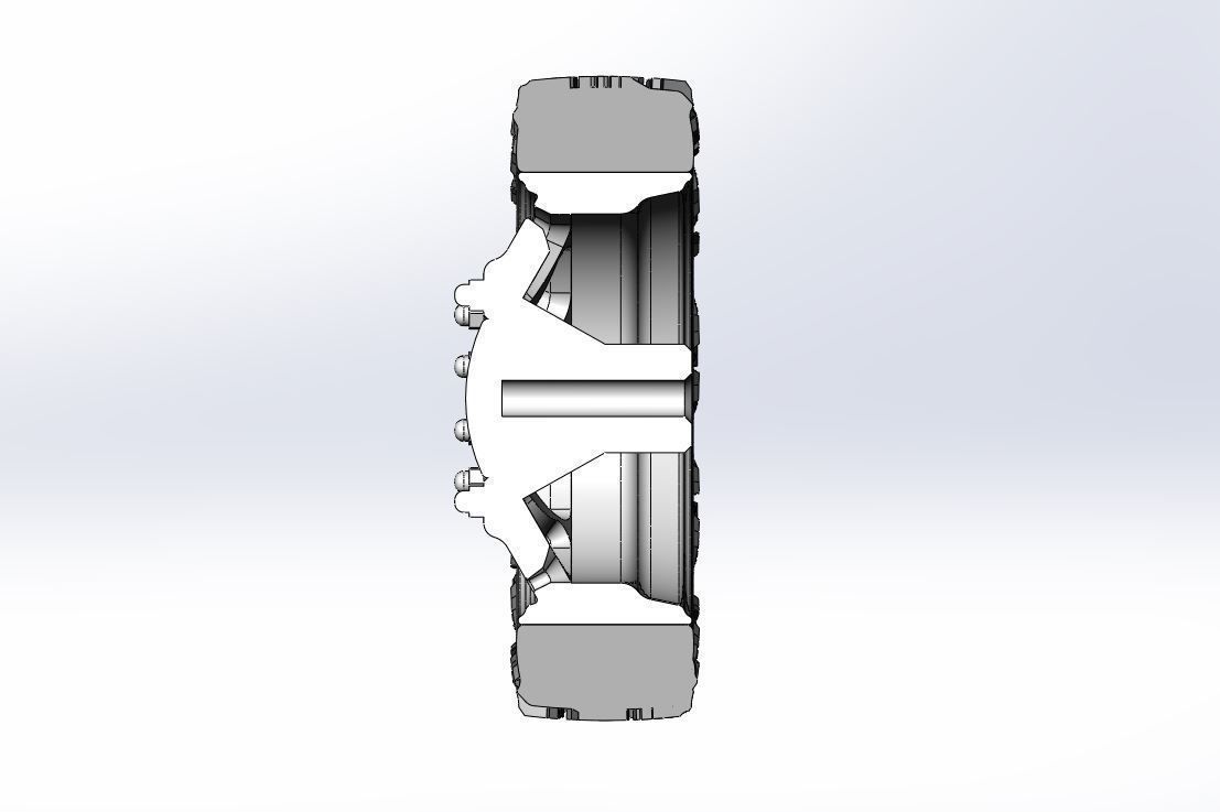 Front semi wheel for pickup V17 Scale 1 to 25 3D print model_10