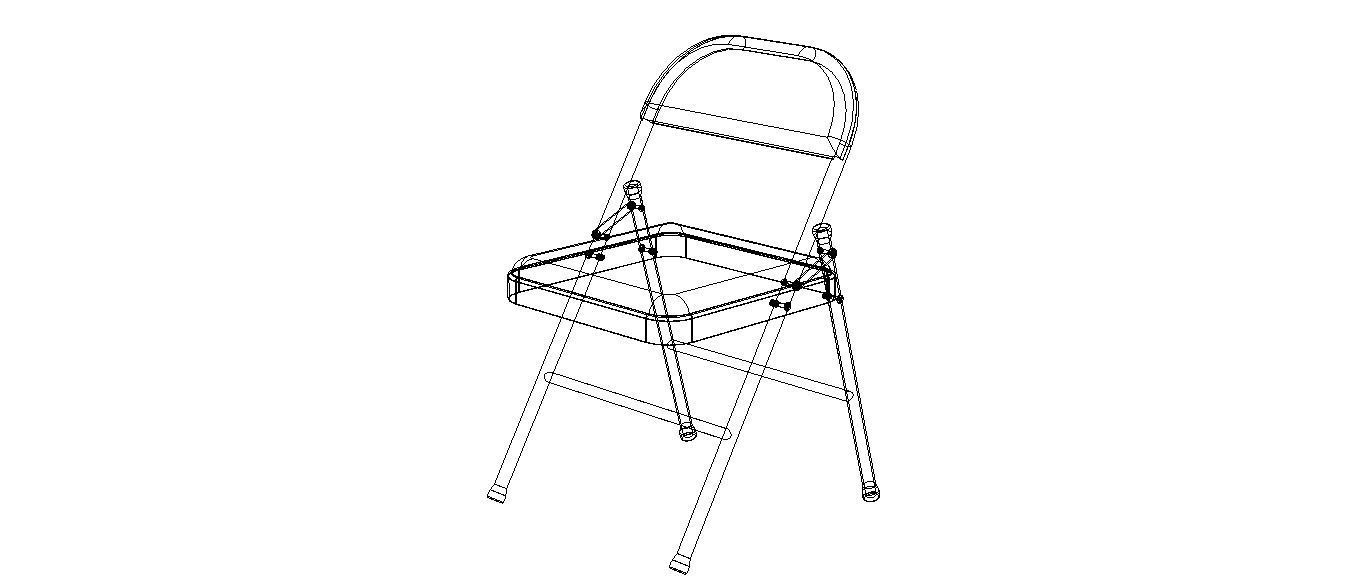 GB Folding Chair 3D model_4