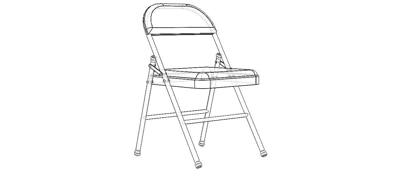 GB Folding Chair 3D model_19