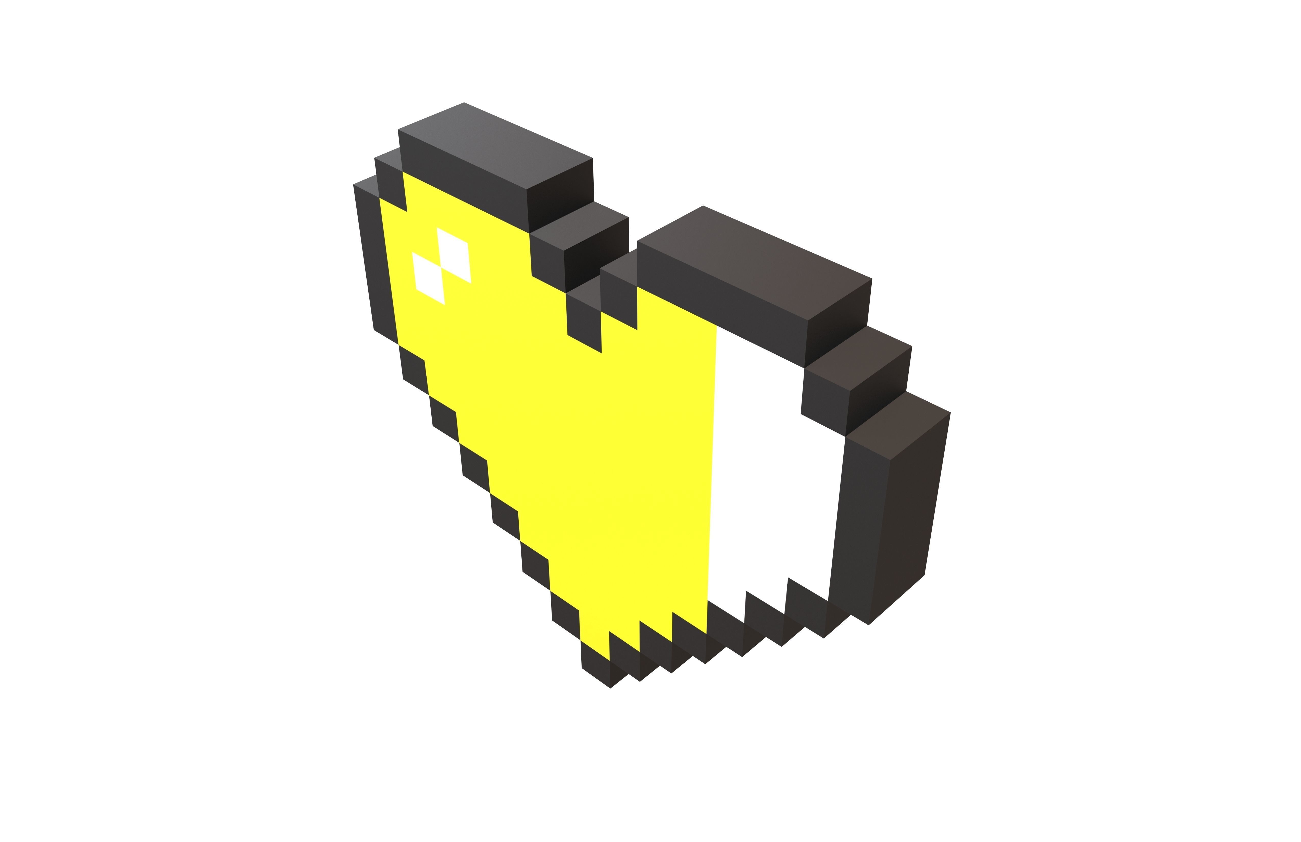 Pixel Heart v2 016 Low-poly 3D model_1