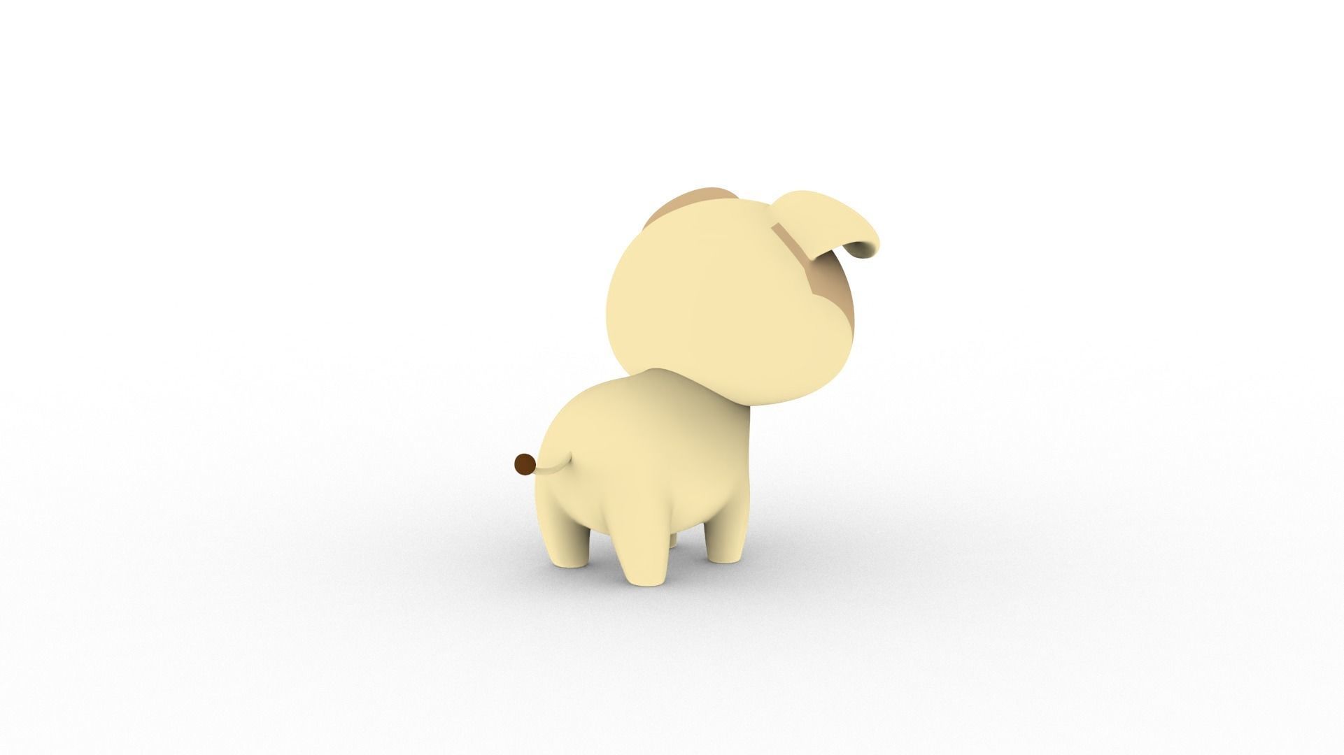 Cartoon Dog v001 character 3D model_7