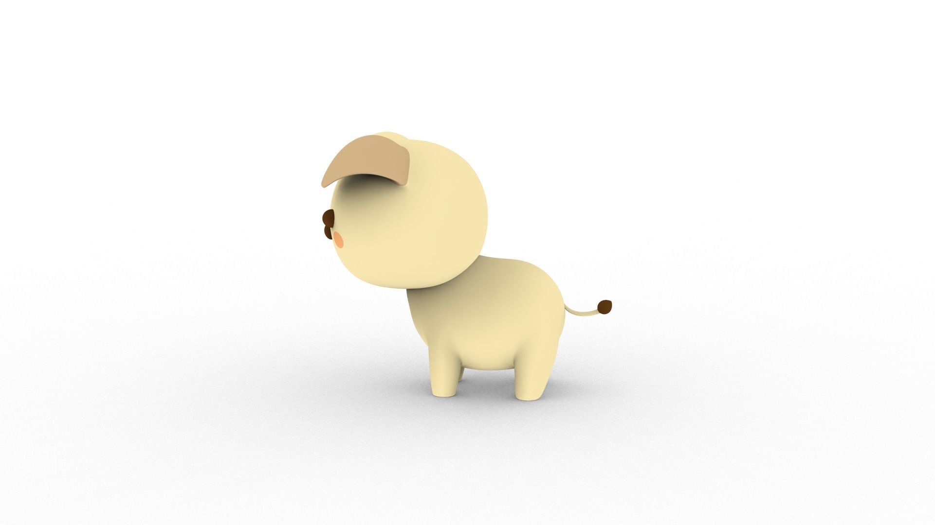Cartoon Dog v001 character 3D model_2