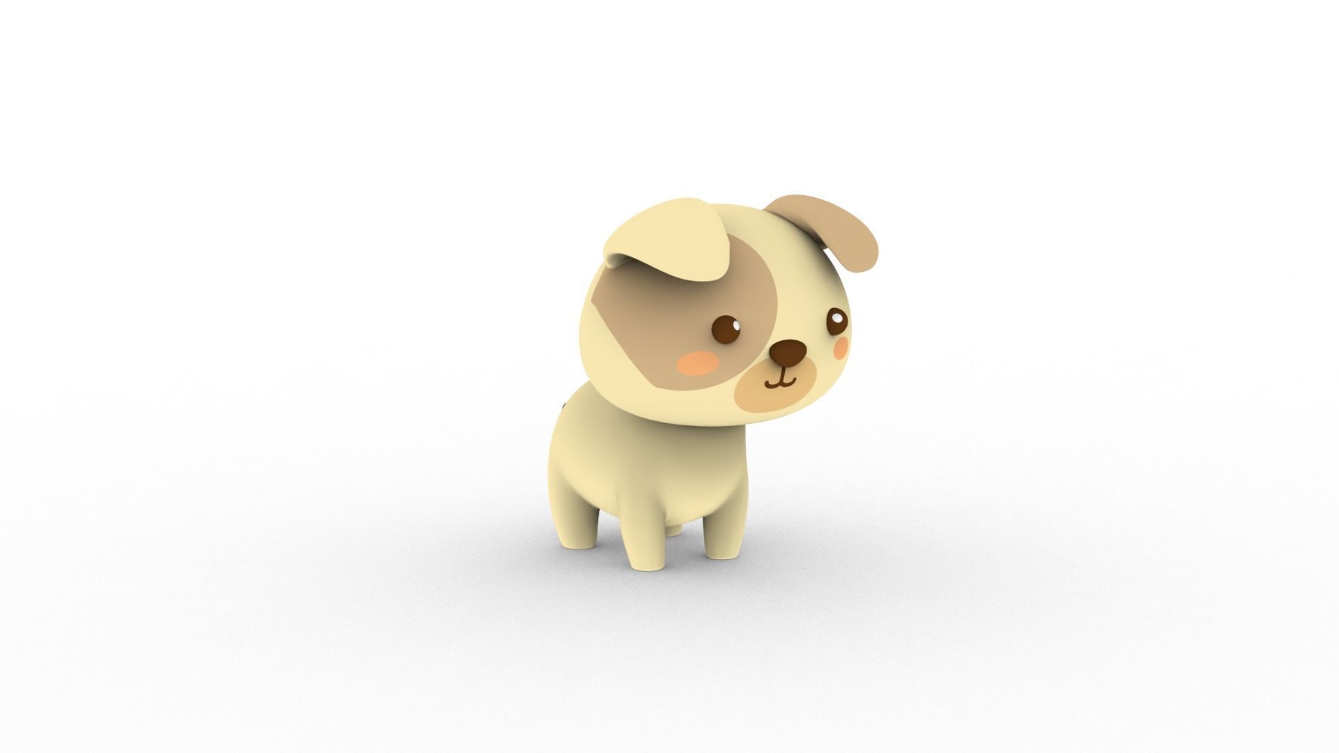 Cartoon Dog v001 character 3D model_11