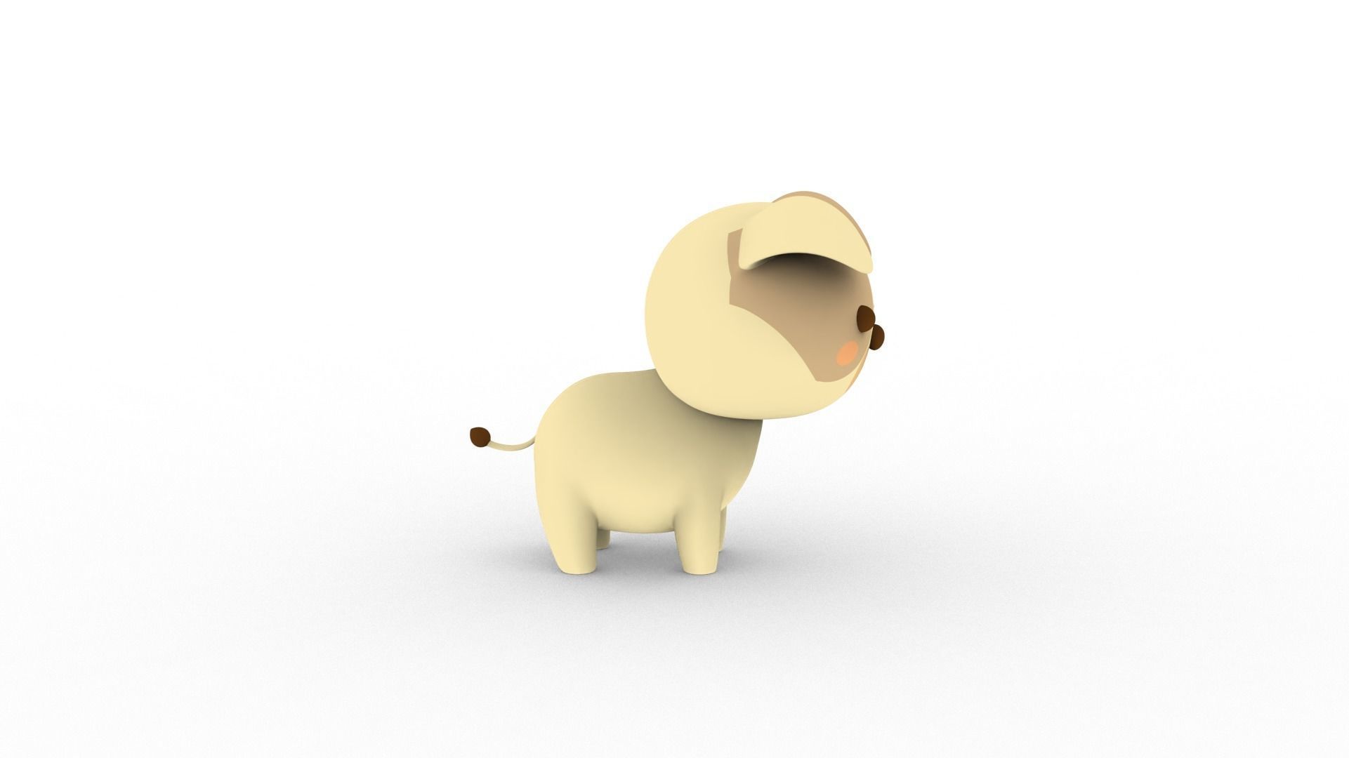 Cartoon Dog v001 character 3D model_9