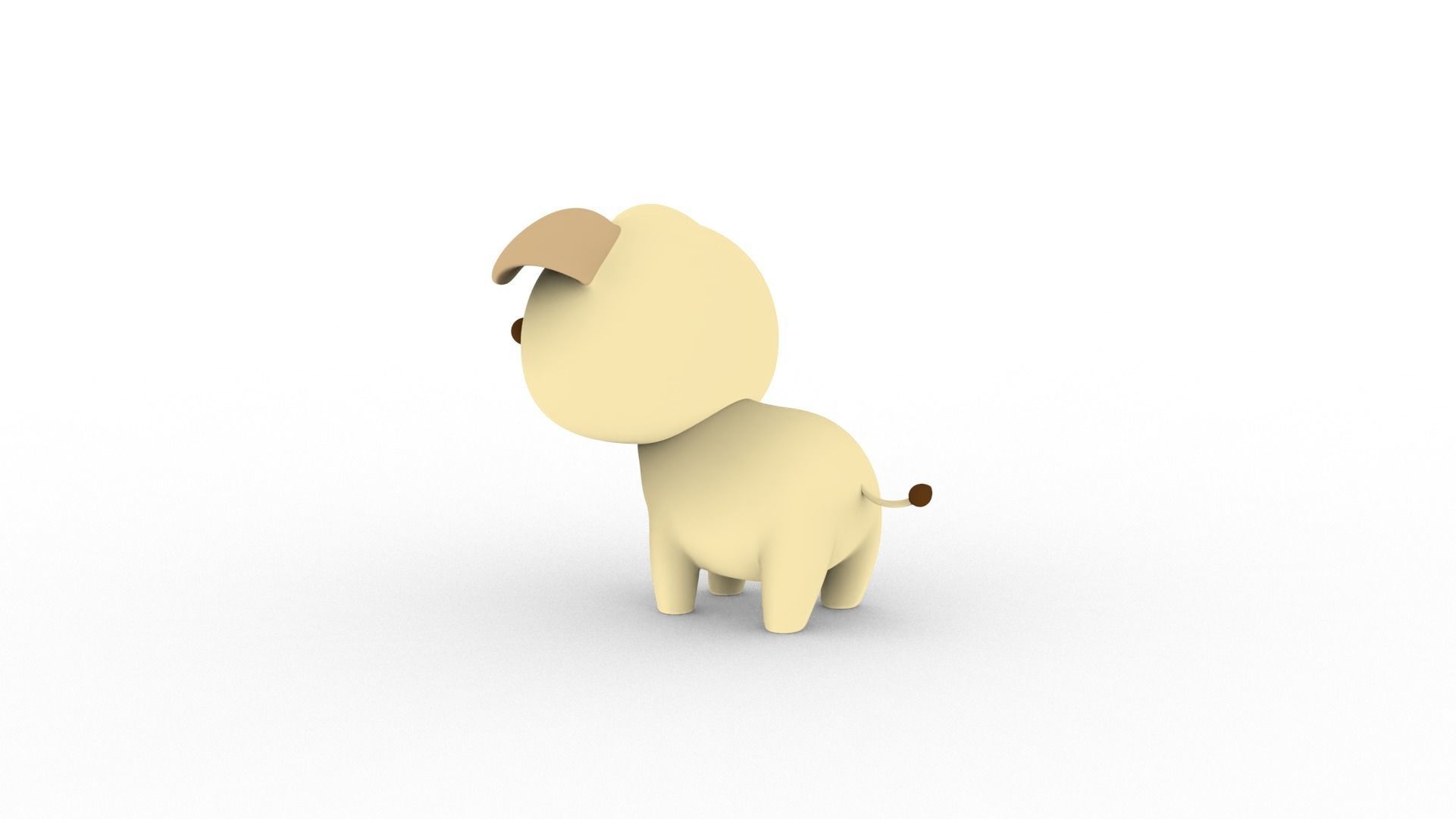 Cartoon Dog v001 character 3D model_3