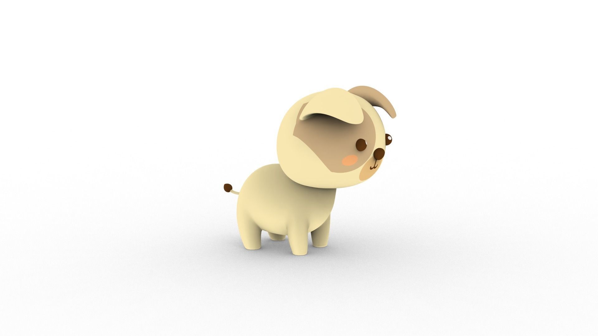 Cartoon Dog v001 character 3D model_10