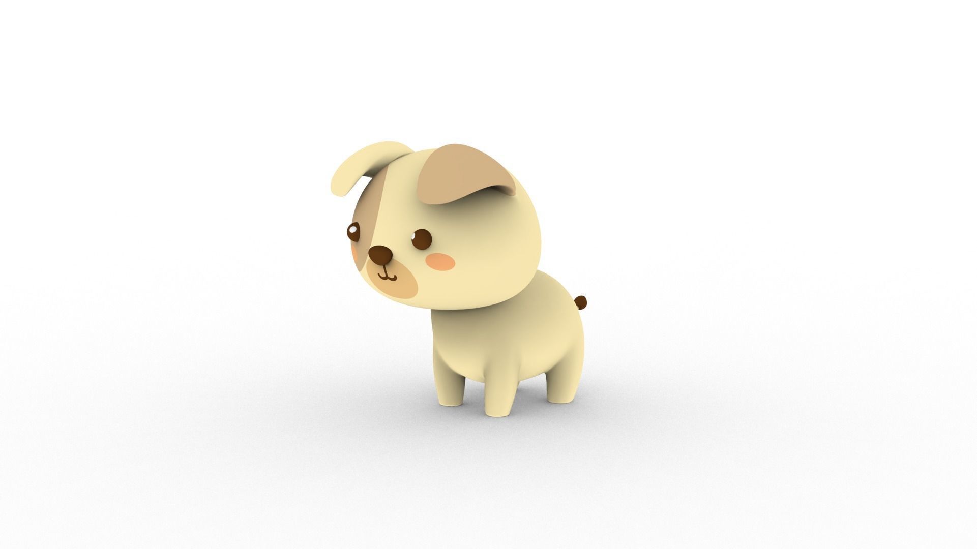 Cartoon Dog v001 character 3D model_14