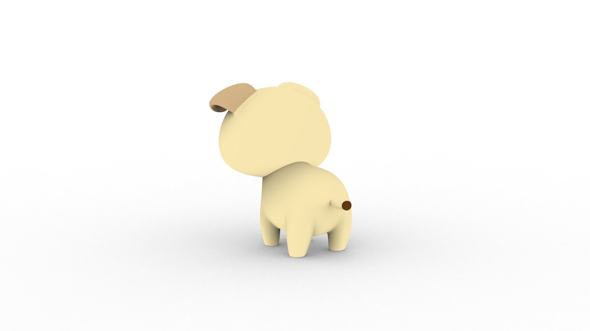 Cartoon Dog v001 character 3D model_4