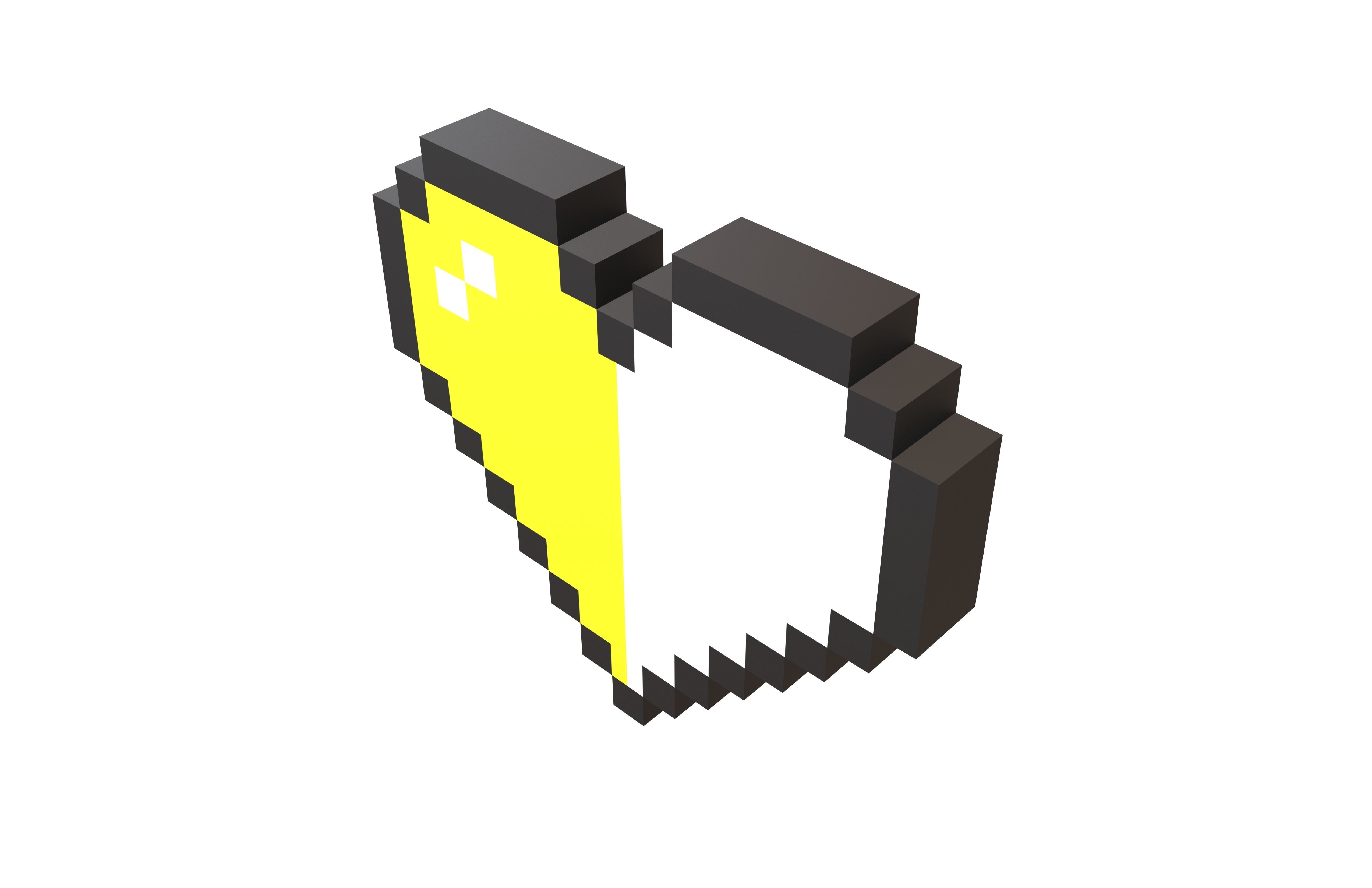 Pixel Heart v2 017 Low-poly 3D model_2