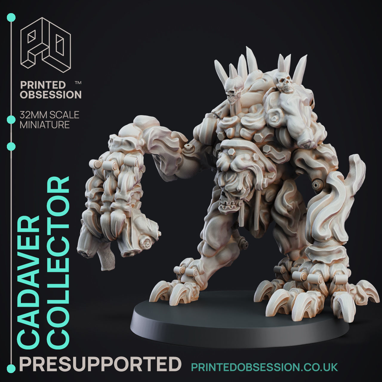 Cadaver Collect - 3D Printable TTRPG - PRESUPPORTED - 32mm Scale 3D print model_3