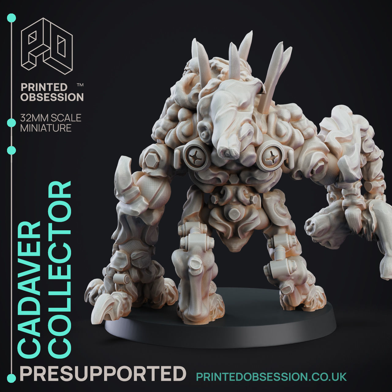 Cadaver Collect - 3D Printable TTRPG - PRESUPPORTED - 32mm Scale 3D print model_2