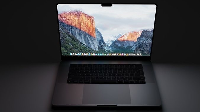 Apple Macbook  Low-poly 3D model