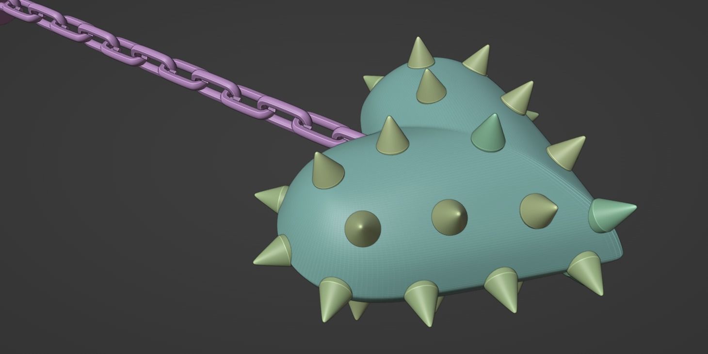 Omori Sweetheart Mace 3D print model_7